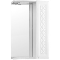 Зеркало со шкафом Style Line Канна 50 С Люкс с подсветкой Белый глянец