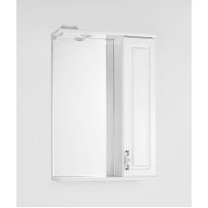 Зеркало со шкафом Style Line Олеандр 2 Люкс 55 ЛС-00000049 с подсветкой Белое