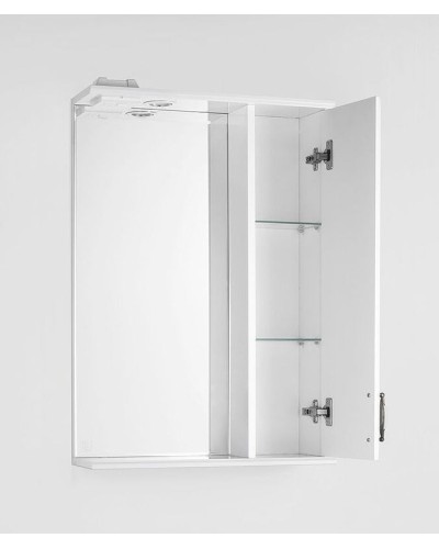 Зеркало со шкафом Style Line Олеандр 2 Люкс 55 ЛС-00000049 с подсветкой Белое