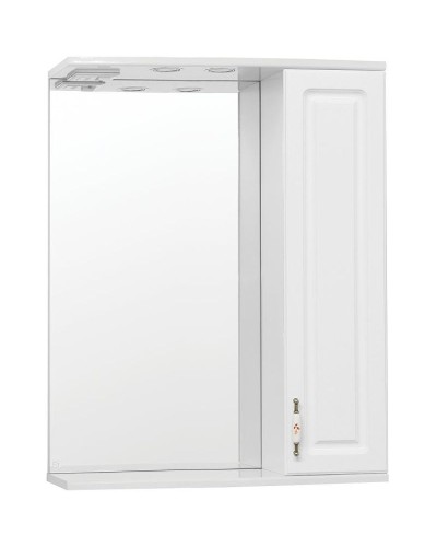 Зеркало со шкафом Style Line Олеандр 2 Люкс 65 ЛС-00000050 с подсветкой Белое