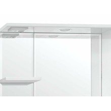 Зеркало со шкафом Style Line Олеандр 2 Люкс 75 ЛС-00000051 с подсветкой Белое