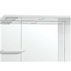 Зеркало со шкафом Style Line Олеандр 2 Люкс 75 ЛС-00000051 с подсветкой Белое