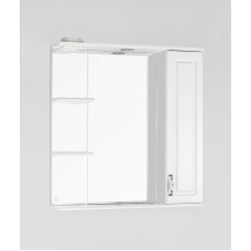 Зеркало со шкафом Style Line Олеандр 2 Люкс 75 ЛС-00000051 с подсветкой Белое