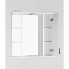 Зеркало со шкафом Style Line Олеандр 2 Люкс 75 ЛС-00000051 с подсветкой Белое