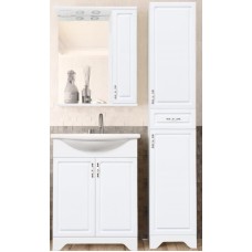 Зеркало со шкафом Style Line Олеандр 2 90 С с подсветкой Белый глянец