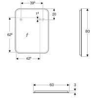 Зеркало 60х80 см Geberit myDay 824360000