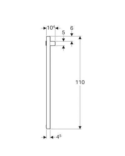 Зеркало 37х110 см Geberit iCon 840537000