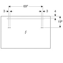 Зеркало 100х65 см Geberit Option Basic 500.584.00.1