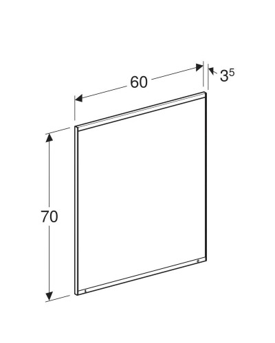 Зеркало 60х70 см Geberit Option Plus 501.071.00.1