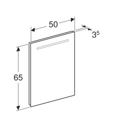 Зеркало 50х65 см Geberit Renova Compact 862350000