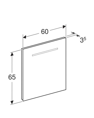 Зеркало 60х65 см Geberit Renova Compact 862360000