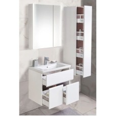 Зеркальный шкаф 77,8х81 см белый глянец Roca Up ZRU9303017