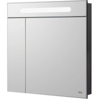 Зеркальный шкаф черный глянец 80х81 см Roca Victoria Nord Black Edition ZRU9000100