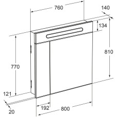 Зеркальный шкаф черный глянец 80х81 см Roca Victoria Nord Black Edition ZRU9000100
