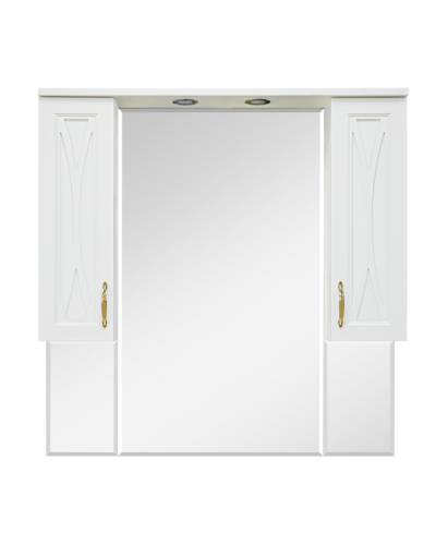 Амбра -100 зеркало-шкаф (свет) белое