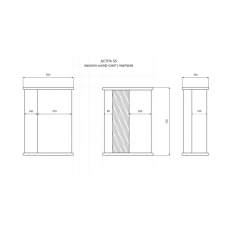 АСТРА-55 зеркало-шкаф прав. (свет)