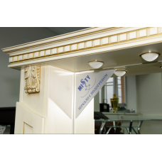 Афина -120 Зеркало-шкаф бежевое патина