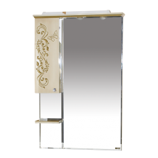 Бабочка - 75  Зеркало-шкаф лев.(свет) бежевое патина