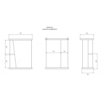 Бриз - 55 Зеркало - шкаф лев. (свет)