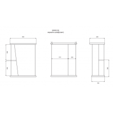 Бриз - 55 Зеркало - шкаф лев. (свет)