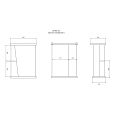 Бриз - 55 Зеркало - шкаф лев. (свет)