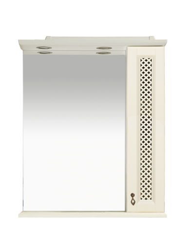 Вивьен - 70 Зеркало со шкафчиком, прав., слоновая кость