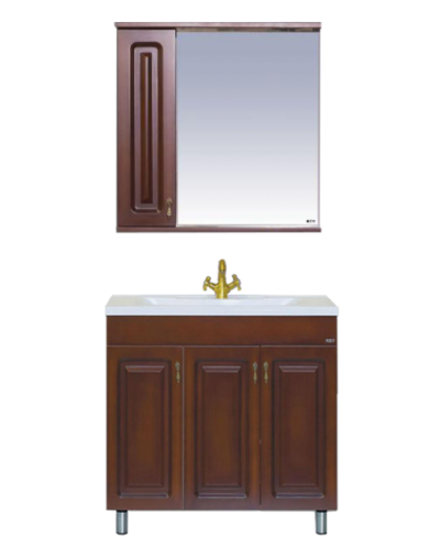 Вояж - 80 Зеркало-шкаф лев. коричневый