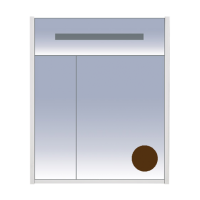 Джулия - 65 Шкаф коричневый зеркальный