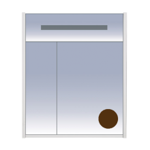 Джулия - 65 Шкаф коричневый зеркальный