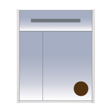 Джулия - 65 Шкаф коричневый зеркальный