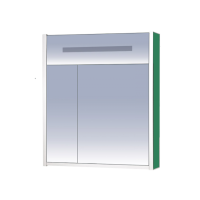 Джулия - 75 Шкаф зеленый зеркальный