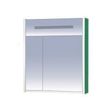 Джулия - 75 Шкаф зеленый зеркальный