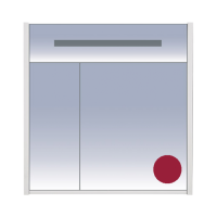 Джулия - 85 Шкаф бордовый зеркальный