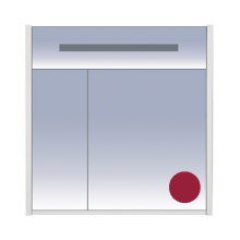 Джулия - 85 Шкаф бордовый зеркальный