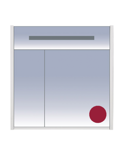 Джулия - 85 Шкаф бордовый зеркальный