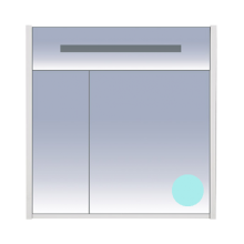 Джулия - 85 Шкаф голубой зеркальный