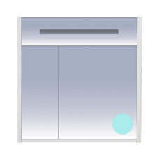 Джулия - 85 Шкаф голубой зеркальный