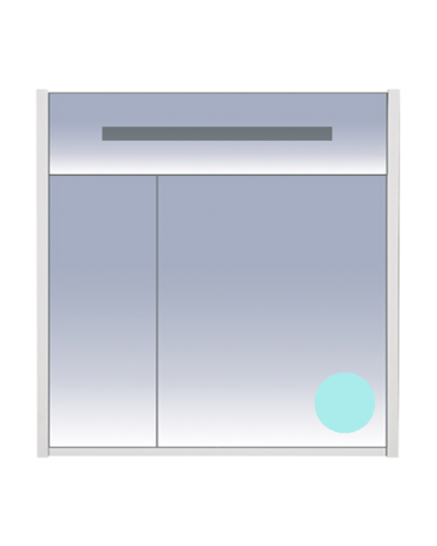 Джулия - 85 Шкаф голубой зеркальный
