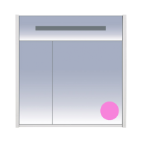 Джулия - 85 Шкаф розовый зеркальный