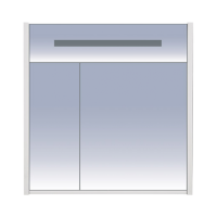 Джулия - 85 Шкаф розовый зеркальный