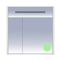 Джулия - 85 Шкаф салатовый зеркальный