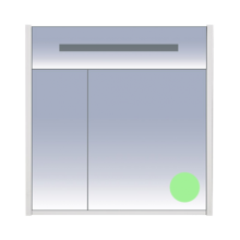 Джулия - 85 Шкаф салатовый зеркальный