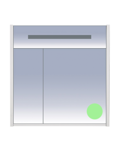 Джулия - 85 Шкаф салатовый зеркальный