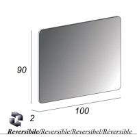 Зеркало без подсветки реверсивное 100x90 CEZARES 54038