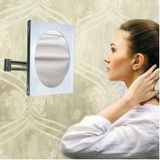 Косметическое зеркало WasserKRAFT K-1008 с подсветкой с увеличением Хром