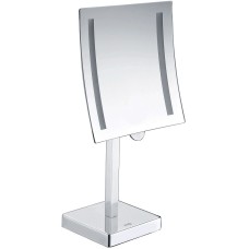 Косметическое зеркало WasserKRAFT K-1007 с увеличением с подсветкой Хром