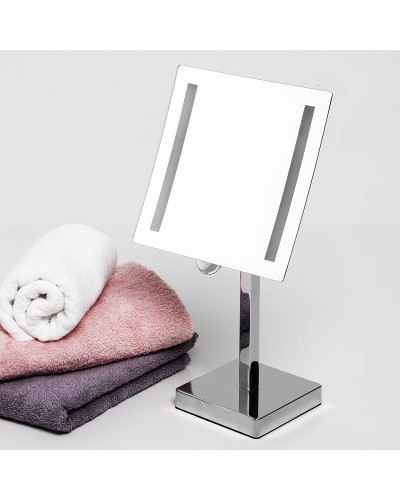 Косметическое зеркало WasserKRAFT K-1007 с увеличением с подсветкой Хром