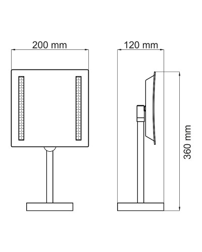 Косметическое зеркало WasserKRAFT K-1007 с увеличением с подсветкой Хром