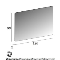 Зеркало без подсветки реверсивное 120x90 CEZARES 54037
