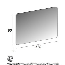 Зеркало без подсветки реверсивное 120x90 CEZARES 54037